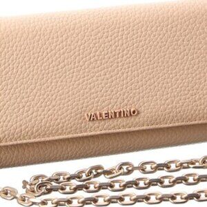 ✅ Valentino Jupiter Texture Leather Chain Wallet / Bag ROSE ✨ NWT